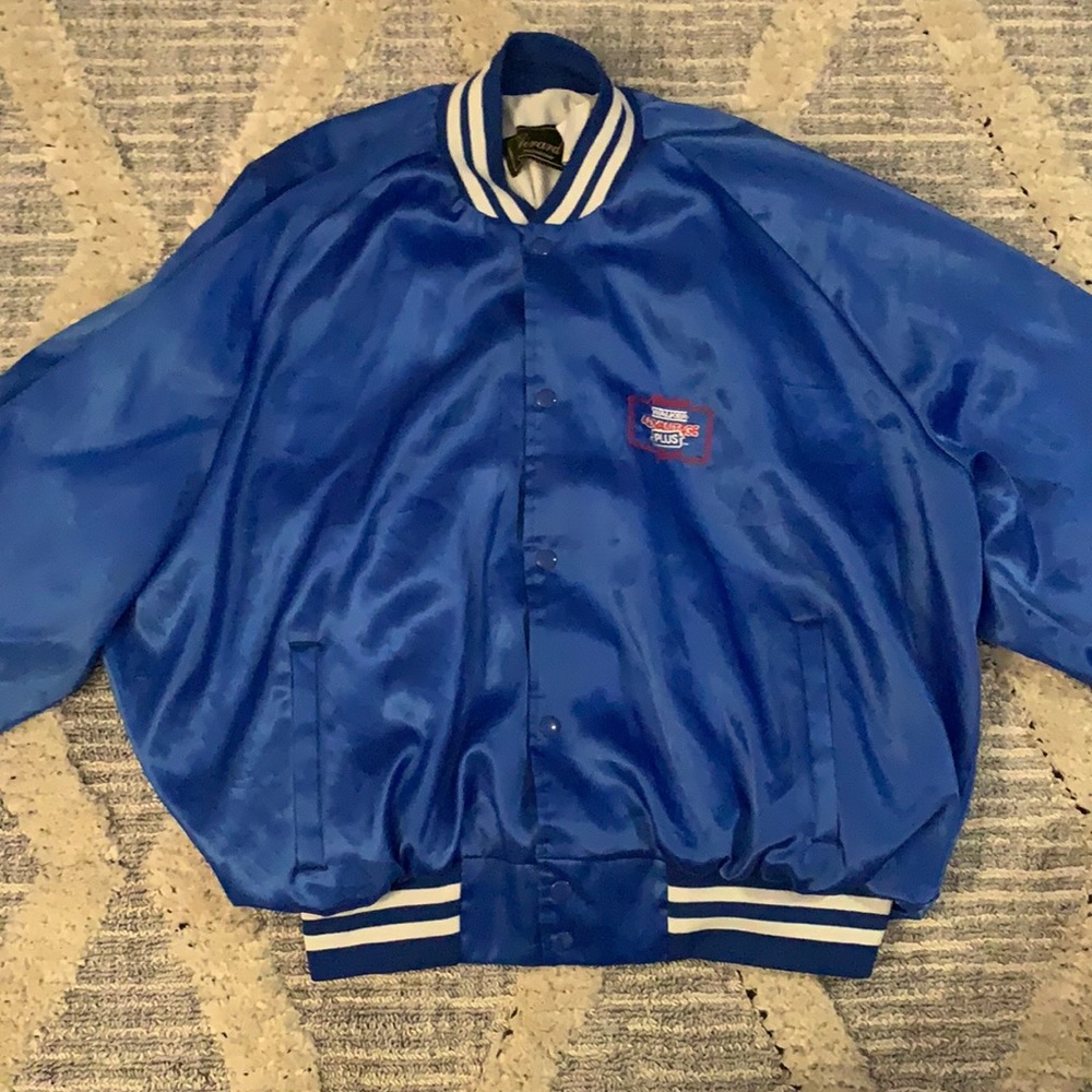 Girard blue varsity jacket.